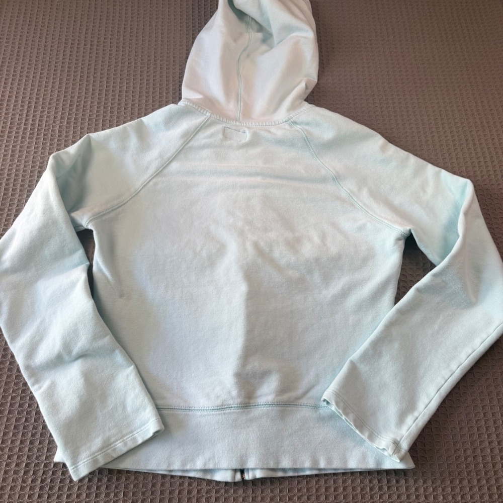 Calvin Klein Jeans Womens Light Blue Full Zip Hoodie Sweatshirt Logo Medium - Picture 2 of 6